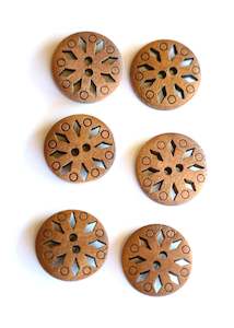 Buttons: Diamonds and Circles Wooden Buttons
