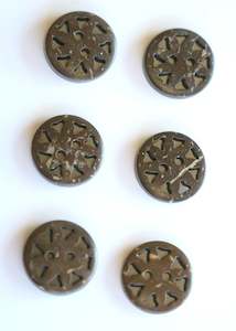 Buttons: Coconut Star Flower Buttons