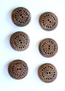 Buttons: Blossom Wooden Buttons