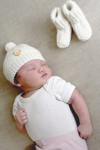 Knitting Pattern: Blanche Hat and Booties