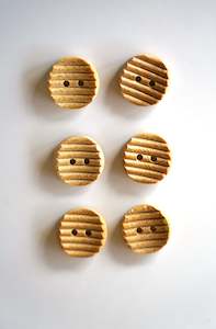 Ribbed Bamboo Buttons