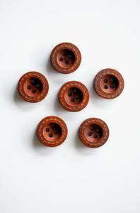 Notions: 4 Hole Running Stitch Wooden Buttons