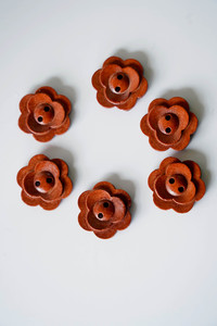 Rose Bud Wooden Buttons