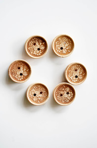 Floral Bouquet  Wooden Buttons