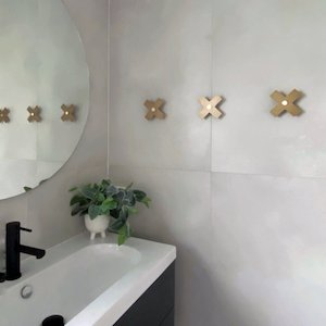 Outdoor Wall Hook Cross GOLD