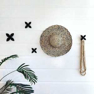 Outdoor Wall hook frangipani BLACK (set of 5)