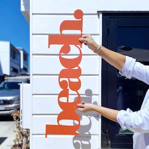 Beach Wall Word Orange