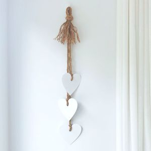 Hearts Wall Hanging, White