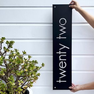 Custom house number sign 90cm x 20cm