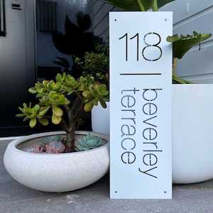Address Signs: Address Sign - Vertical Large (60cm x 20cm)