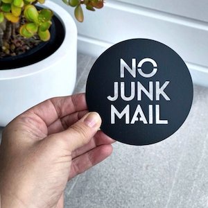 No Junk Mail Black