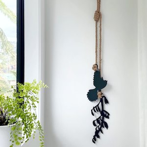 Fantail & Flax BLACK with NATURAL rope