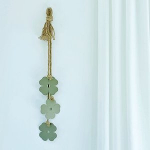 4 leaf clover wall hanging | sage