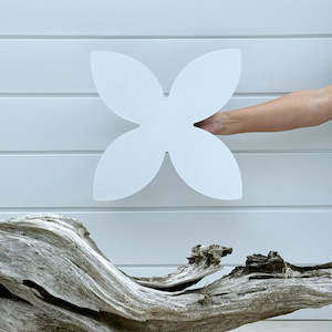 frangipani wall art | white