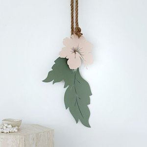 hibiscus wall hanging | blush