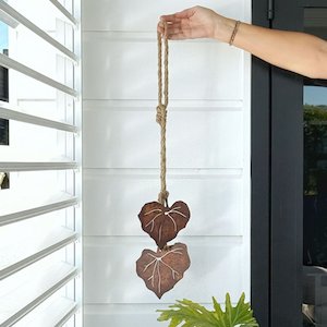 kawakawa leaf wall hanging | corten