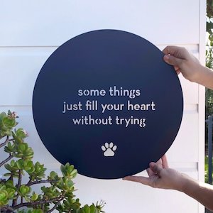Wall Quotes: some things fill your heart wall art | black