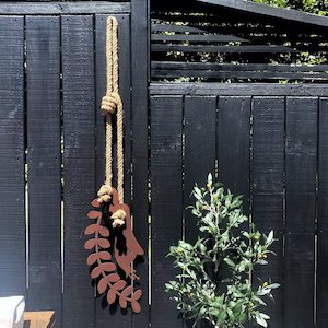 Nz Flower Wall Art: kowhai wall hanging | corten | large