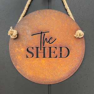 the shed sign | corten