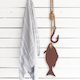 fish & hook wall hanging | corten