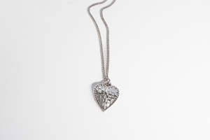 Woven Heart Necklace - Sterling Silver