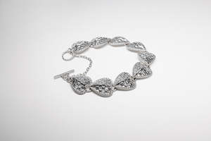 Woven Heart Bracelet - Sterling Silver