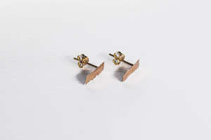 Earrings: Rustic Studs - 9ct Gold