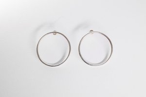 Sol Hoop Stud Earrings - STG Silver - LISA WEBB