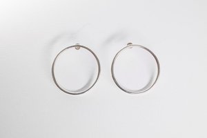 Products: Sol Hoop Stud Earrings - STG Silver - LISA WEBB