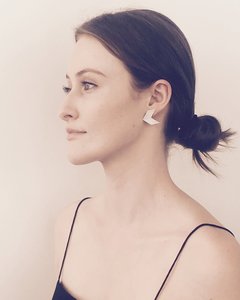 Products: Chevron Earrings - STG Silver - LISA WEBB