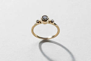 Gold Jewellery: Alpha Centauri Ring - 9ct Gold and Diamond