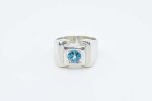 Silver Jewellery: Luminescence Ring - Sterling Silver & Swiss Blue Topaz