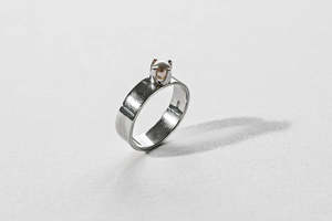 Oceans Jewellery Collection: Akoya Pearl Ring - Sterling Silver and Akoya Pearl