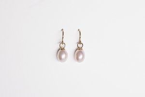 Classic Pearl Drop Earrings (Large) - 9CT Gold and Freshwater Pearl - LISA WEBB