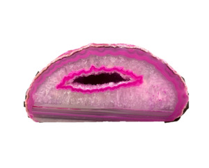 Gemologian: Pink Agate Geode Cut Base
