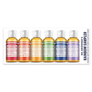 Dr Bronners: Dr Bronner's Rainbow Sampler Box (Castile Liquid Soaps) - 6x 59ml