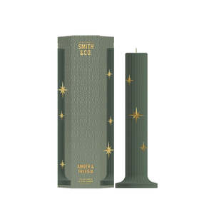 Smith & Co. Limited Edition Festive Pillar Candle 250g - Amber & Freesia