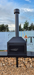 Products: Ablaze Freestanding 900 Fireplace & Plinth Lit Designs