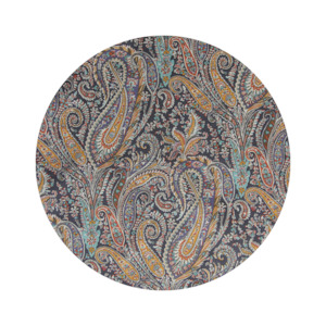 Products: Little Acorn Mens Liberty Hankie 'Felix & Isabelle' Dark Purple/Mustard