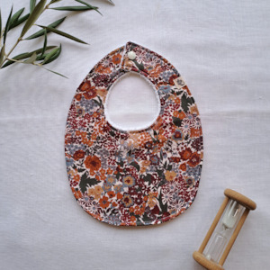 Liberty Bibs: Little Acorn Liberty Bib 'Margaret Annie' - Rust