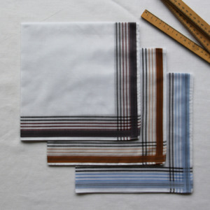 Mens Plain: Mens 'Wilbur' Hankies 3pk