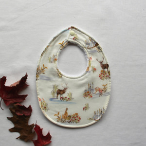 Popular: Little Acorn Liberty Bib 'Highland Meadow' - White