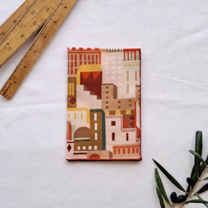 Little Acorn Womens Liberty Hanky 'Patchwork Town' - Rust