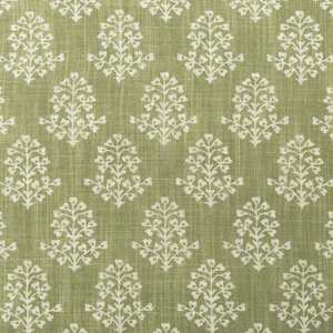 Sprig Leaf Viscose Linen Fabric