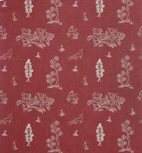 Andrew Martin: Friendly Folk Huntsman Red Fabric