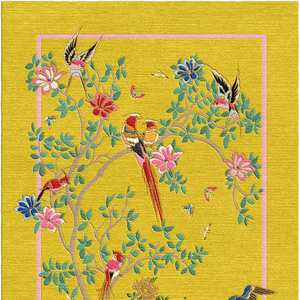 Wendy Morrison Rugs: Birdsong Yellow 274x183cm Hand Tufted Rug