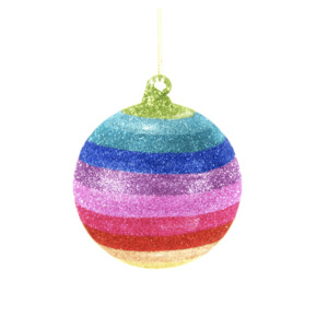 Glitter Rainbow Bauble