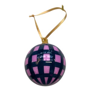 Christmas: Gingham Bauble Pink and Navy