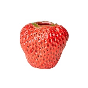 Vases And Planters: Red Strawberry 18cm Vase