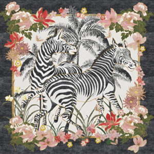 Designer Rugs: Zebra Waltz Black 250x250cm Hand Tufted Rug